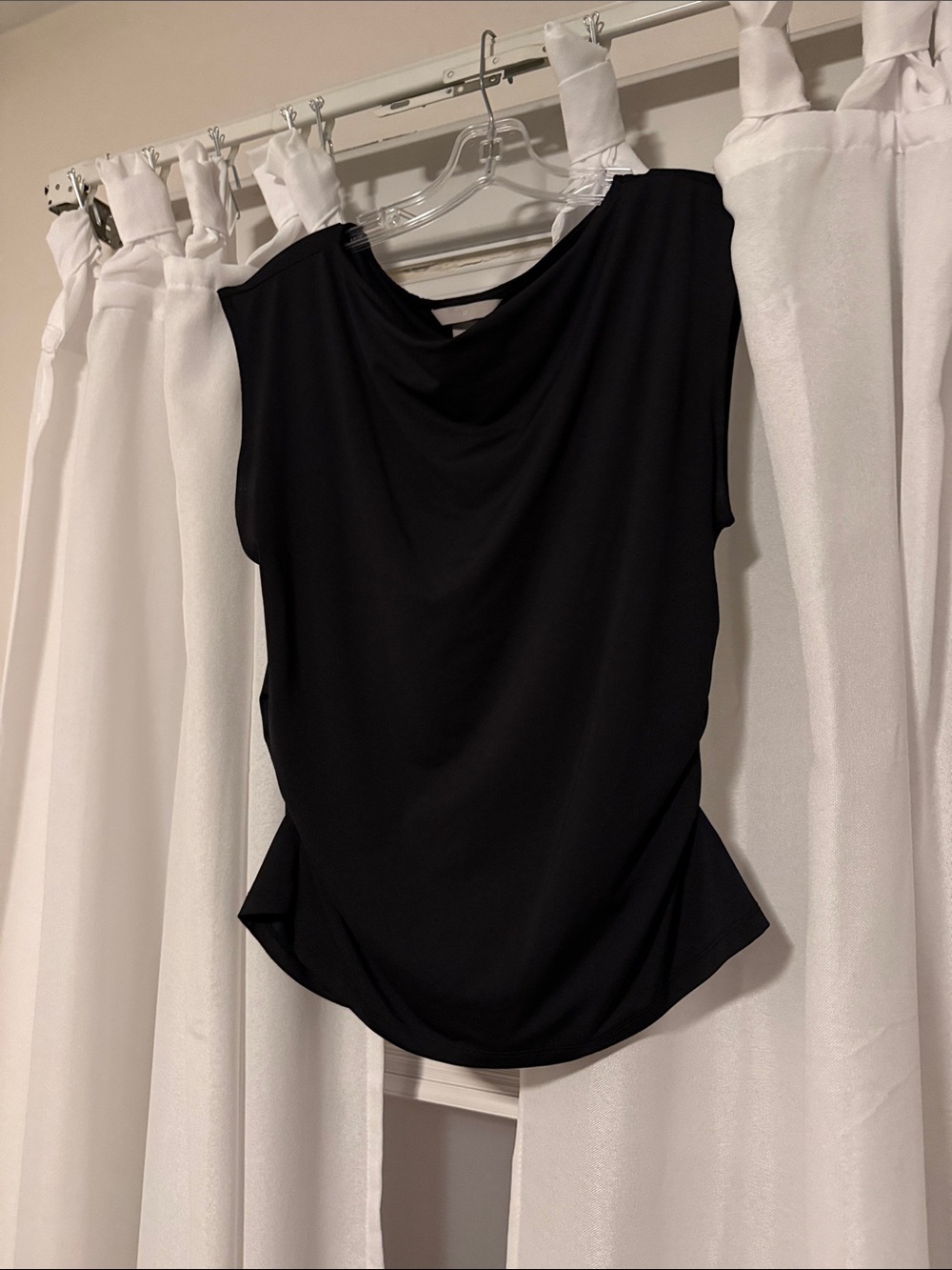 H&M Black Draped Cowl Neck Camisole